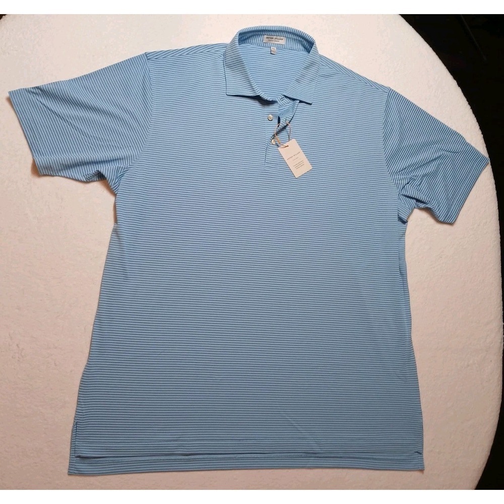 Peter Millar Crown Sport Grace Performance Mesh Polo XXL Seaport Blue NWT